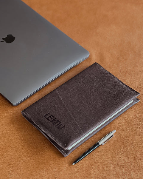Funda Libreta Tapa Dura Cuero Moro