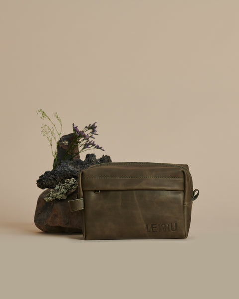 Neceser Cuero Verde