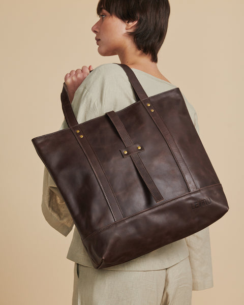 Bolso Ulmo Cuero Moro
