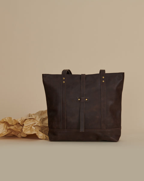 Bolso Ulmo Cuero Moro