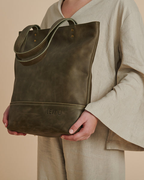 Bolso Notro Cuero Verde