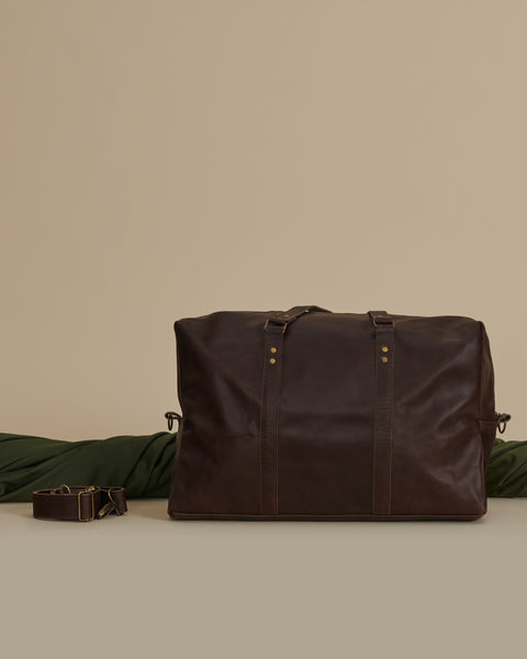 Bolso de Viaje Amun Cuero Moro